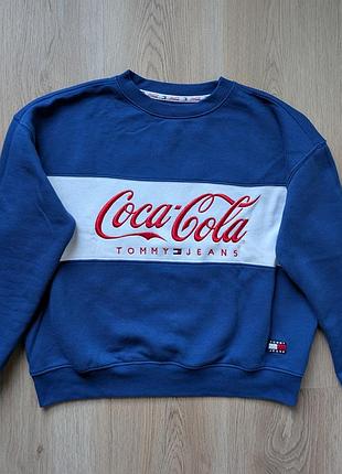 Оригинальная кофта светонер tommy jean coca cola m