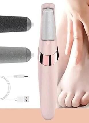 Электрическая пилка для ног flawless pedi: аппарат-пемза для педикюра, 2 насадки, usb зарядка