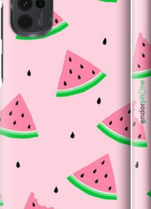 Чехол на motorola g22 розовый арбуз "4314m-2681-2448"