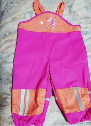 Штани напівкомбінезон непромокальні baby club на 1-1,5 року