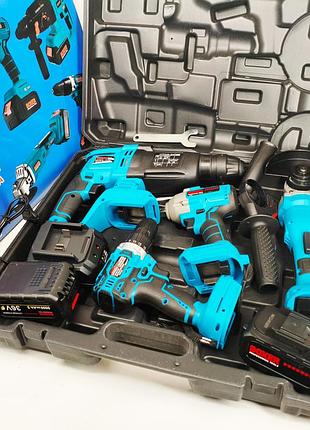 Набор гайковертов шуруповертов перфоратор 48 в boxer bx-187g набор аккумуляторного инструмента lm-68