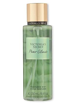 Спрей для тіла стійкий pear glacé 250мл original, спрей вікторія сікрет з шиммером qz-58