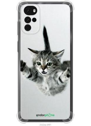 Чехол на motorola g22 летящий котёнок "2322sp-2681-2448"