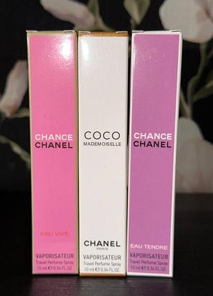 Набор парфюма eau vive + coco mademoiselle + eau tendre по 10 мл