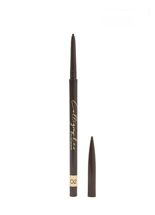 Ультратонкий карандаш для глаз calligraphe rvivienne sabo 02 коричневый, 0,05 г