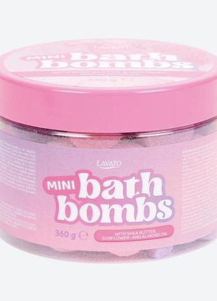 Мини бомбочки для ванны lavato mini bath bombs 360 г с маслом ши и миндаля