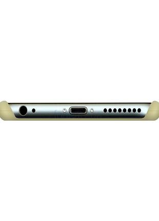 Чехол silicone case для iphone 7 plus 8 plus совместимый soft touch микрофибра открытый низ mellow yellow 2