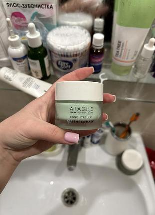 Atache essentielle reafirming mask green tea, 50 ml восстанавливающая и успокаивающая маска atache