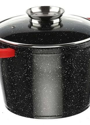 Кастрюля styleberg st-1515 с гранитным покрытием 28см 10.9л черный