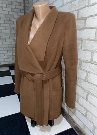 Шикарне пальто жіноче ангора темний шоколад1 фото