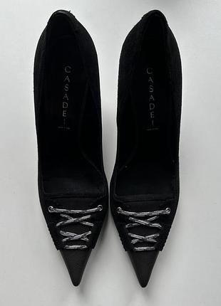 Туфлі casadei suede heels black | eu 39 (us 9)
