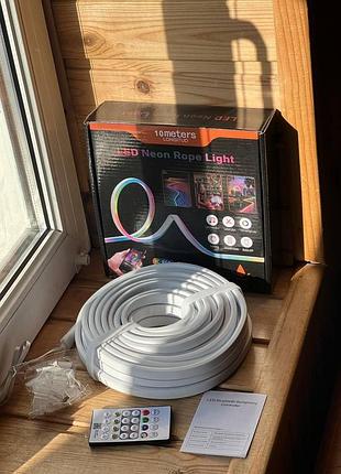 Светодиодная неоновая usb led лента 10 м, пульт, rgb app and 5681
