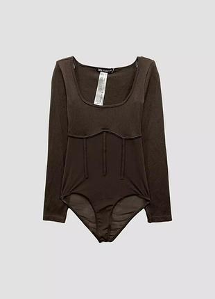 Боді zara коричневе