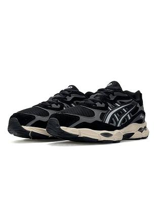 Чоловічі кросівки asics gel-nuc на уральна замша чорні