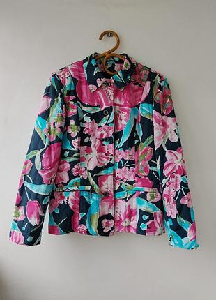 Яркая стеганая демисезонная куртка-жакет laura lebek германия, размер l, xl