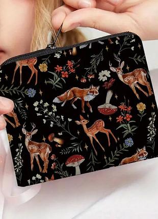 Косметичка, кошелек, органайзер-брелок woodland animals