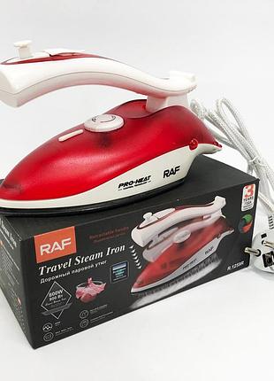 Дорожный утюг raf r.1259r 800 вт с регулятором температуры и резервуаром для воды 50 мл