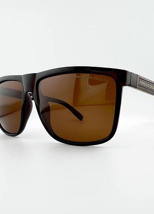 Мужские солнцезащитные очки porsche design (порш), p914 с2 с поляризацией коричневый