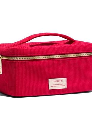 Вельветова косметичка clarins