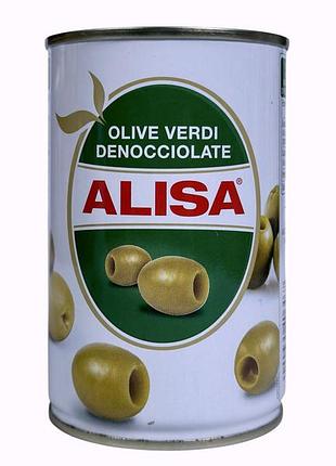 Оливки зеленые alisa без косточек e olive verdi denocciolate, 280 г (120 г)
