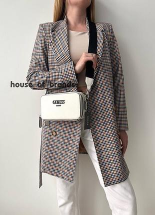 Жіноча брендова сумка guess lewistown double zip crossbody сумочка гезз камера кросбоді на подарунок дружині дівчині женская сумочка гез оригинал