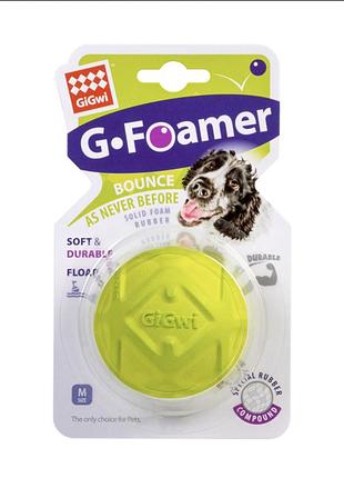 Іграшка для собак "м'яч gigwi foamer вспененая резина полнотелий розмір 6.5 см.