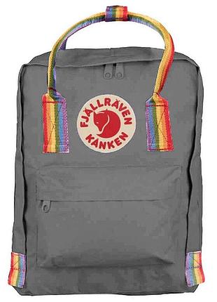 Рюкзак kanken fjallraven 16 л classic сумка портфель якісний оригінал 2024 канкен із лисицею сірого кольору