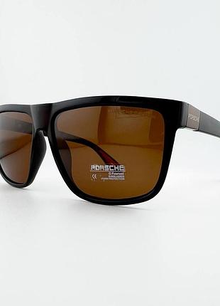 Мужские солнцезащитные очки porsche design (порш), p922 с2 с поляризацией коричневый