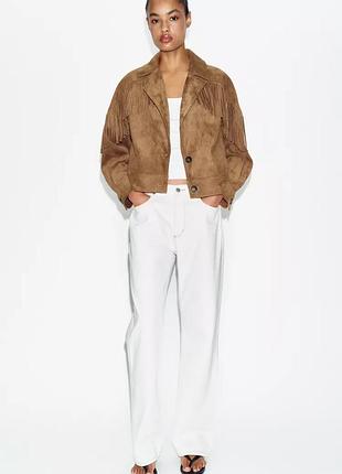 Куртка жіноча коричнева замшева zara new
