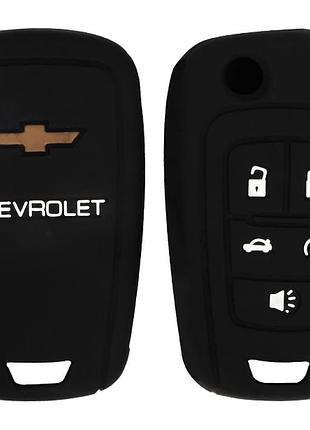 Силиконовый чехол для ключа chevrolet bolt ev tahoe camaro malibu cruze equinox captiva aveo trailblazer volt spark черный