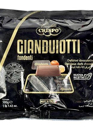 Конфеты crispo темные джандуйя e gianduiotti fondenti, 500 г