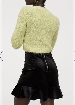 Стильна оксамитова спідниця h&m m/l