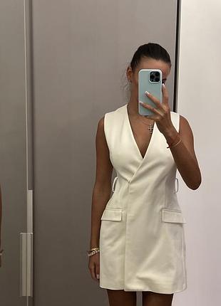 Платье zara белое 6