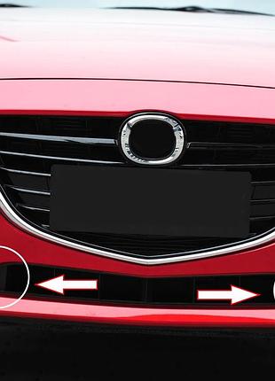 2 шт заглушка нижней решётки переднего бампера mazda 3 bm axela 2014-2016 bhn1-50-101 bhn1-50-102 черная