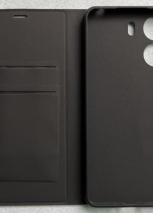 Xiaomi poco c65 чехол-книжка wave flap чёрный, высококачественная искусственная кожа, слоты для карт