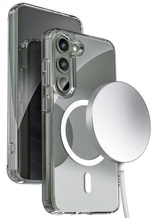 Чехол с magsafe на samsung galaxy s23 магсейф чехол прозрачный
