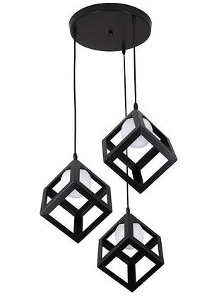 Подвесной светильник 756pr160glass-3 bk+wh (300)