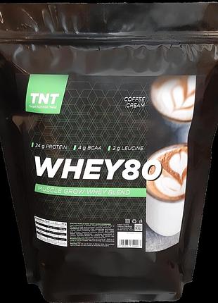Протеїн для росту м'язів 2 кг 80% білка tnt nutrition