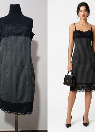 Margaux fashion стильный итальянский сарафан в деловом стиле с кружевом it48/uk18/d42