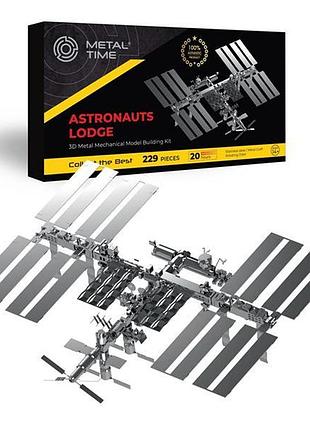 Коллекционная модель-конструктор metal time astronaut's lodge космическая станция мкс механическая (mt017)