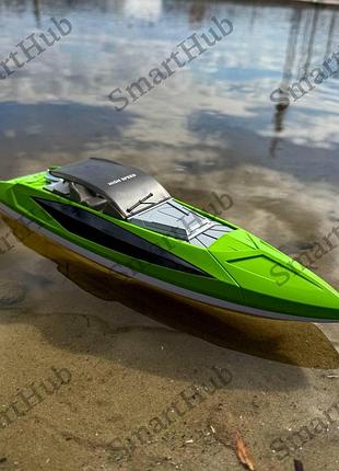 Корабель на радіокеруванні sea phantom зелений 28 км/год. човен на пульті управління. катер на радіоуправлінні