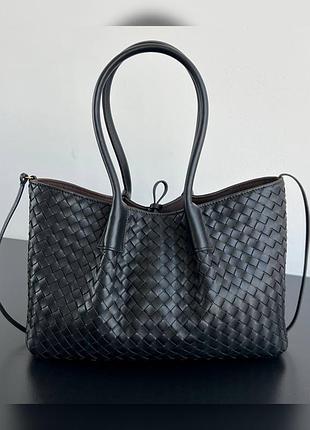 Жіноча шкіряна плетена сумка тоут bottega veneta