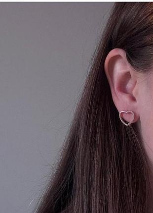 Сережки серце xuping медичний сплав позолота медичне золото