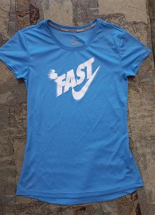 Футболка спортивна найк бігова для тренувань спорту dri fit fast