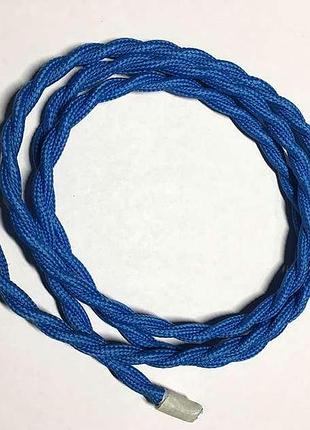 Amp кабель текстильный витой 2x0.75 blue