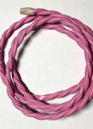 Amp кабель текстильный витой 2x0.75 pink