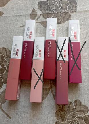 Матові блиски фірми maybelline с затестом