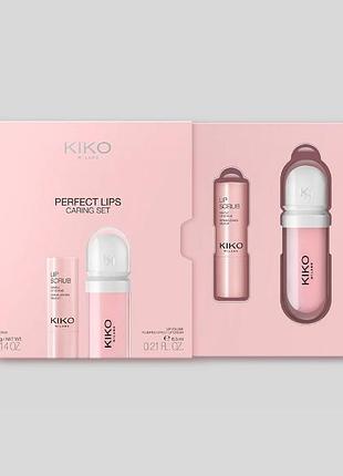 Набор блеск и скраб kiko milano perfect lips caring set