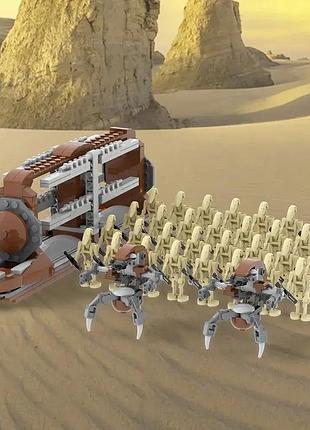 Конструктор star wars 27см авианосец торговой федерации с дроидами 35 фигурок звездные войны