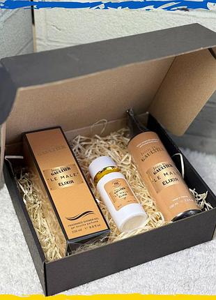Набор подарочный 3в1 jean paul gaultier le male elixir